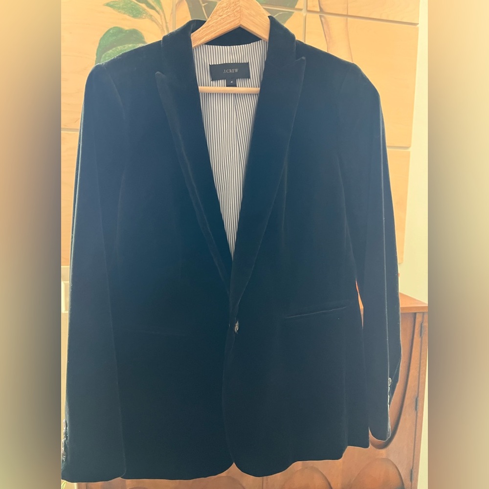 J. Crew Black Velvet Blazer - Picture 2 of 6